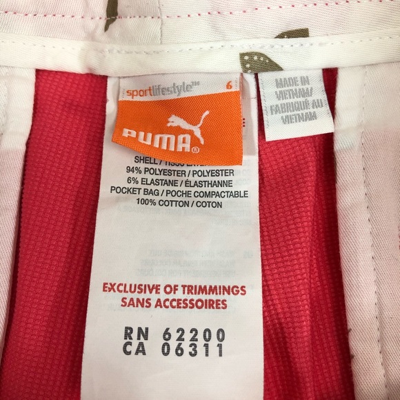 Puma USP DRY Bermuda shorts Size 6 Bright coral Pink zip up - Picture 4 of 9